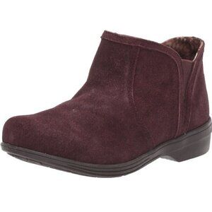 Revitalign Monrovia Bordeaux Womens 9 Suede Ankle Boots Orthotic Booties New‎